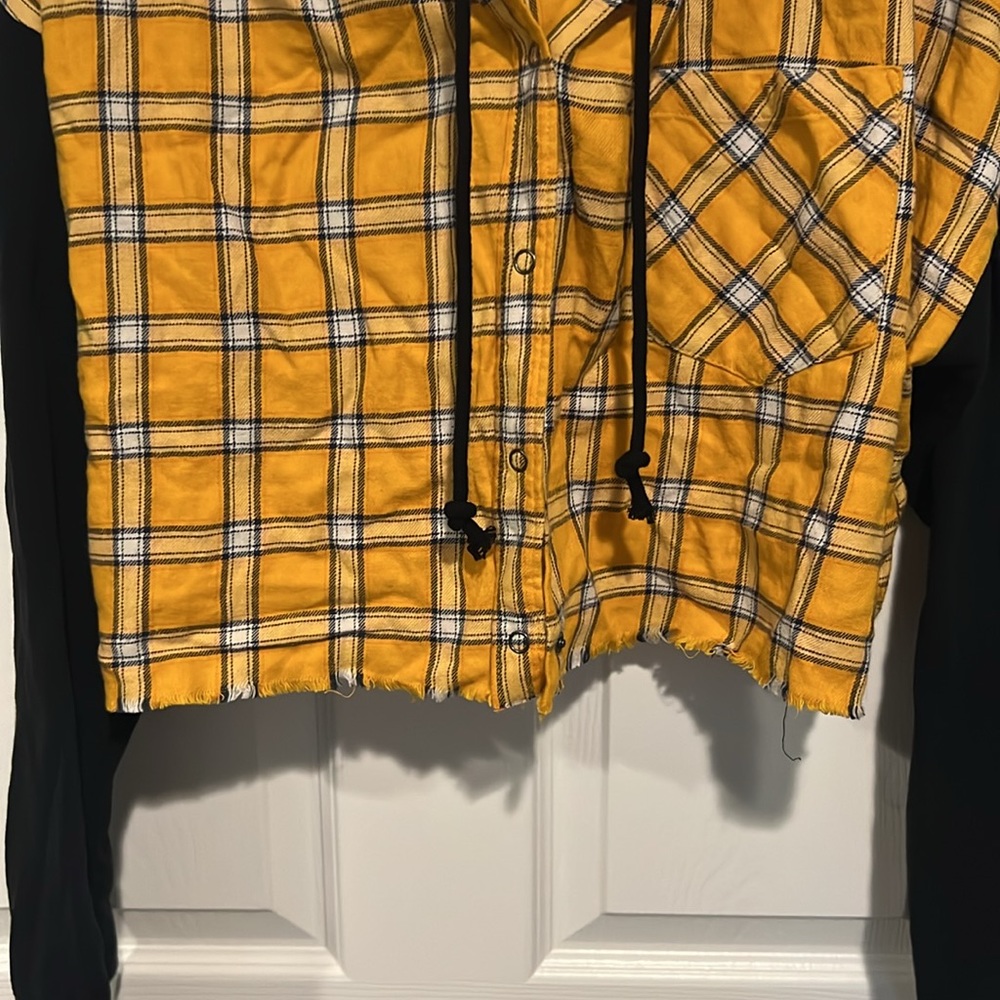 Cropped flannel shirt - Picture 3 of 4
